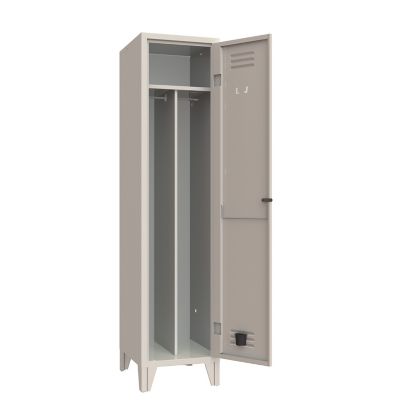Garderobenspind | 1 Abteil | HxBxT 1800 x 420 x 500 mm | Lichtgrau | Certeo
