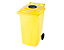 Abfallbehälter | runder Einwurf | Gelb | Volumen 120 l | Certeo