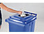 Abfallbehälter | rechteckiger Einwurf | Blau | Volumen 120 l | Certeo