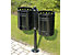 Abfallbehälter für den Außenbereich | Volumen 2 x 35 l | Schwarz | Certeo