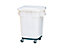 Kunststoffbehälter ohne Deckel und Fahrgestell | Weiß | Volumen 106 l | Certeo