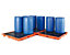 Kunststoff Auffangwannen geeignet für 4 x 200 Liter Fässer | Volumen 215 Liter | Certeo