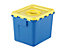 Abfallbehälter | Für medizinischen Abfall | Blau-Gelb | Volumen 30 l | Certeo