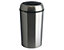 Abfallbehälter mit Kunststoffklappdeckel | verchromt | Volumen 40 l | Certeo
