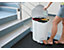 Kunststoffabfallbehälter TRIO | Volumen 40 l | Weiß | Certeo