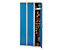 Garderobenspind | HxBxT 180 x 90 x 50 cm | Grau RAL 7035-Lichtblau RAL 5012 | Certeo