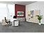 Büroschreibtisch | BxTxH  800 x 800 x 720 mm | Nussbaum-Anthrazit  | Geramöbel