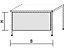  Knieraumblende mit Montage-Set | Verwendung nur ohne Hängecontainer möglich | 1400x520 | Lichtgrau| 4 Fuß Eco | Geramöbel