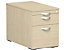 Rollcontainer | Abschließbar | Hängeregistratur | 1 Metallschublade | BxTxH 438 x 800 x 565 mm | Weiß | Geramöbel