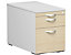 Rollcontainer | Abschließbar | Hängeregistratur | 1 Metallschublade | BxTxH 438 x 800 x 565 mm | Weiß | Geramöbel