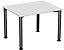 Schreibtisch | Manuell höhenverstellbar | BxTxH   1000 x 800 x 680-800 mm | Nussbaum-Silber | Geramöbel