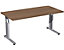 Schreibtisch | Manuell höhenverstellbar | BxTxH   1600 x 800 x 680-820 mm | Ahorn-Silber | Geramöbel