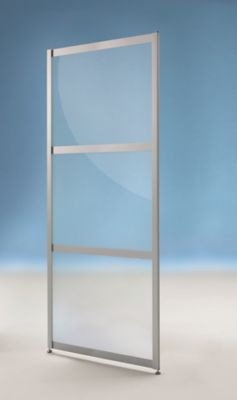 Image of BST Stellwand - 3-teilige Optik HxB 1900 x 985 mm - Satinato Kunstglas