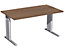 Schreibtisch höhenverstellbar | C Fuß Blende optional | 1400x800x680-820 | Ahorn/Silber | Geramöbel