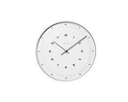 Horloge murale à chiffres, Design Max Bill - Horloge à quartz dans boîtier en aluminium