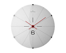 Horloge murale design III - Design Oliver Hemming, cadran blanc