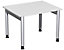 Schreibtisch | Manuell höhenverstellbar | BxTxH  1000 x 800 x 680-820 mm | Buche-Silber | Geramöbel