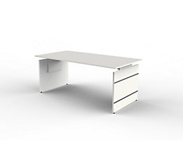 Form 4 Bureau à pieds panneaux - 1800 x 900 mm, réglable en hauteur