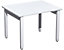 Schreibtisch | Manuell höhenverstellbar | BxTxH  1000 x 800 x 680-860 mm | Weiß-Silber | Geramöbel