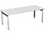 Schreibtisch | Manuell höhenverstellbar | BxTxH  2000 x 800 x 680-860 mm | Lichtgrau-Silber | Geramöbel