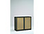 Armoire Monobloc à rideaux ignifuge M2 | Blanc | HxLxP 1000 x 1000 x 430 | Pierre Henry