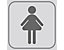 Plaque de signalisation femme | Aluminium | Noir | 120x160 | Pittonoir  | 1 pièce | medial