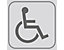 Plaque de signalisation handicape | PVC | argentés | 100x100 | Pittoplast | 5 pièces | medial