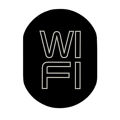 Plaque de signalisation Wi-Fi | Aluminium | Noir | 120x160 | Pittonoir  | 1 pièce | medial