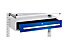 Schublade H 200 mm breit, RAL 7035/5010 | inkl. Schienen für ErgoPlus Steharbeitsplatz