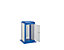 RasterPlan Tool Tower klein Modell 2, stationär, RAL 7035/5010 | 3 LP außen klein, 1 LP Tür