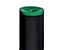 Corbeille anti-feu avec couvercle coloré | acier peint époxy | Noir-verdoyant | 50 litres | 335x585 | Grisù color  | 1 pièce | medial
