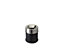 Corbeille anti-feu avec tête inox | acier inoxydable peint époxy | Noir-Inox | 15 litres | 266x330 | Grisù vip  | 1 pièce | medial