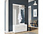 Garderobe | Mit Kleiderstange, Schuhschrank und Spiegel | HxBxT 1950x960x390 mm | Weiß | Certeo