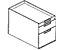 fm büromöbel Unterschrank - HxBxT 540 x 434 x 800 mm, 1 Utensilienschub, 1 Materialschub, 1 Hängeregistratur, lichtgrau