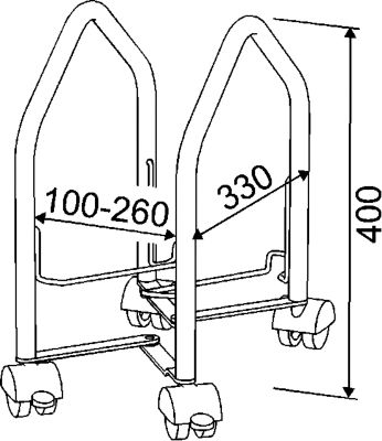 Twinco CPU-Ständer, rollbar, HxT 400 x 330 mm - Aufbau mit oder ohne Schrägstellung - lichtgrau RAL 7035