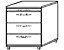 Hammerbacher FINO Rollcontainer - 1 Utensilienschub, 3 Schubladen - lichtgrau | VAC30/5