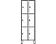 Wolf Schließfachschrank - 2 Abteile, 6 Fächer - Breite 600 mm, silbergrau