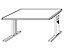 Hammerbacher FINO Schreibtisch mit C-Fußgestell - höhenverstellbar 680 – 760 mm, BxT 1200 x 800 mm - lichtgrau | OS12/5