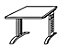 HAMMERBACHER ANNY Schreibtisch – mit C-Fuß-Gestell und 800 mm Breite - weiß | KS08/W