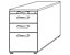 HAMMERBACHER ANNY Standcontainer - 1 Utensilienschub, 2 Materialschübe, 1 Registratur - weiß | SC45/W