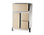 Paperflow Büro Rollcontainer - mit 4 Schubladen in Buche, HxBxT 642x390x436 mm