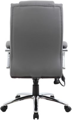 Chefsessel Postu | Mit Lederbezug | Chromgestell | Schwarz | Certeo