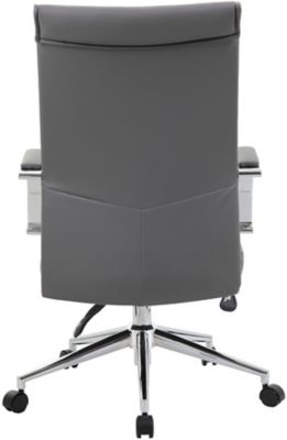 Chefsessel Identity | Lederfaserstoff | Hohe Rückenlehne | Grau | Certeo