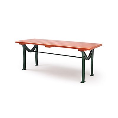 Table en bois avec structure fonte - L x l x h 1800 x 720 x 740 mm - Holz-Tisch mit Gusseisengestell