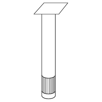 HAMMERBACHER Pied de table - hauteur réglable 700 – 740 mm - tube d'acier, coloris aluminium proche RAL 7040 | STKK/A