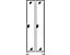 EUROKRAFT Garderobenschrank, Abteilhöhe 1676 mm - HxBxT 1800 x 800 x 500 mm, 2 Abteile - Korpus lichtgrau, Türen anthrazitgrau