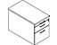 Rollcontainer - 1 Utensilienschub, 3 Materialschübe, lichtgrau