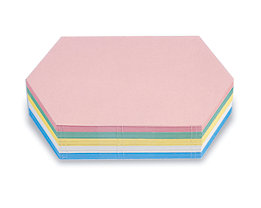 magnetoplan® Fiches cartonnées - format hexagonal allongé, coloris assortis, lot de 500