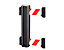 VIAGUIDE Gurtbandkassette DOUBLE aus Aluminium - Bandauszug max. 3700 mm - Gurtfarbe rot / weiß