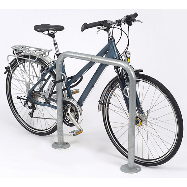 Image of WSM TRUST Fahrradparker - Anlehnbügel verzinkt mit Ringöse zum Einbetonieren - Länge 750 mm